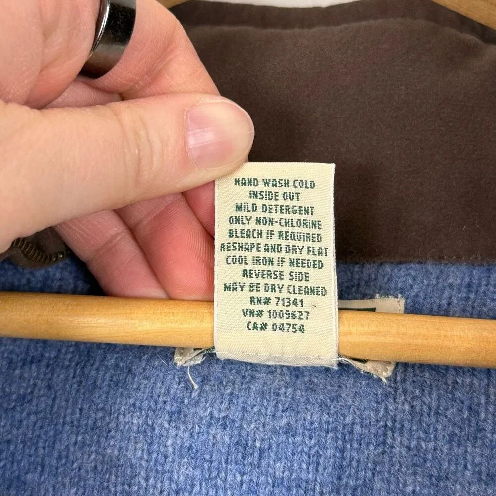 LL Bean Wool Waterfowl Quarter Zip Sweater Size‎ Medium